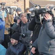 The press pack in Eastleigh