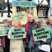 ENERGETIC CAMPAIGN: Members of the Save Barton Farm group.