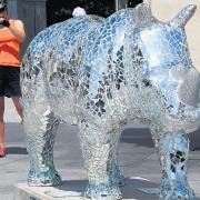 'Glint' the rhino is Guildhall Square