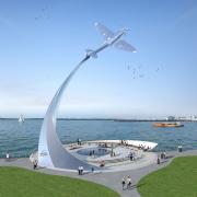 How the Spitfire memorial planned for Mayflower Park will look