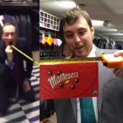 Roger Long (left) and Julian Morley-Orchard's 'Malteser rolling' video has racked up a million views on Facebook