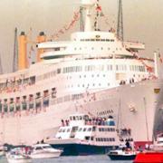 LAST VISIT: P&O's Canberra arriving in Southampton for the last time in 1997
