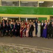 Double-decker arrival for school Prom