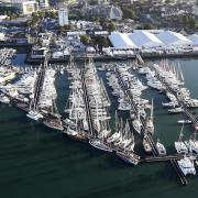 Aerial shot of the Southampton Boat Show
