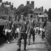 Terry Paine with the England squad