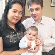Dave Pickeet with son Christopher and sister in law Nerissa Dizon