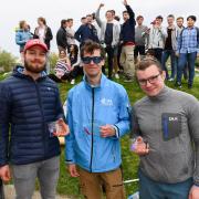 Paul Watts/PBWPIX - Solent Sailing competition winners  (L-R) Elias Paakkinen (2nd place), Noah McWatters (1st place) and Felix Trattner (3rd Place)