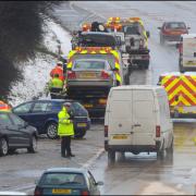 Nine car pile-up causes motorway misery