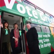 Green party candidates Beverley Golden, Caroline Lucas and Keith Taylor