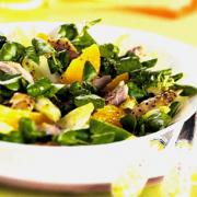 Peppered mackerel and watercress salad with orange