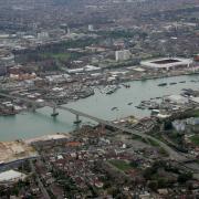 Aerial eye in the sky pics - Woolston - Itchen Bridge - Southampton.