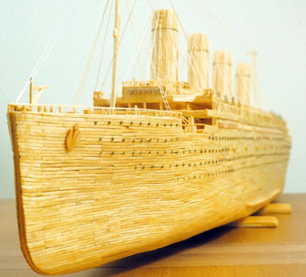 Dave Reynolds' matchstick model of Titanic