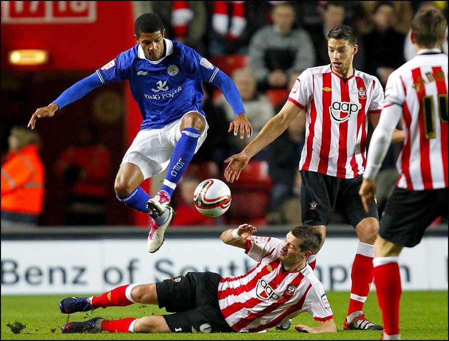 Picture from the npower Championship clash between Saints and Leicester at St Mary's Stadium. The unauthorised download, copying, editing or distribution of this image is strictly prohibited.