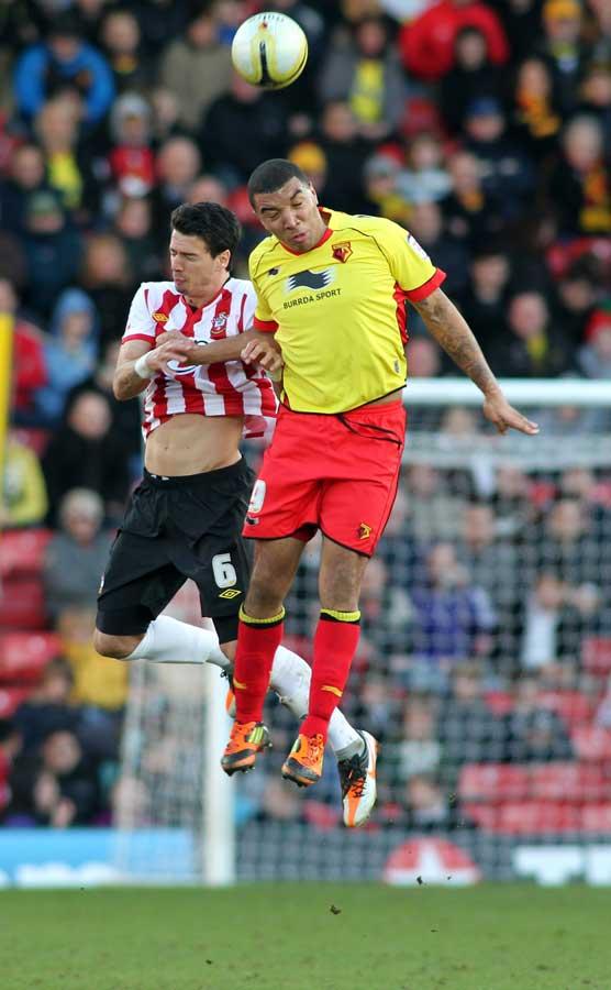 Images from the npower Championship match between Watford and Saints at Vicarage Road. The unauthorised downloading, editing, sale or distribution of this image is strictly prohibited. 