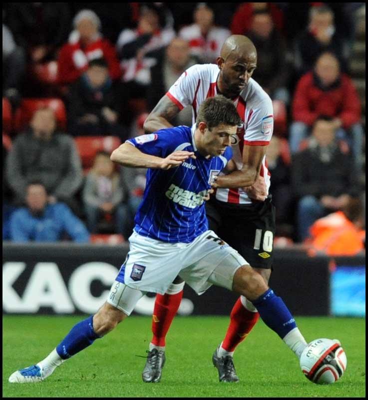 Images from the npower Championship match between Saints and Ipswich Town at St Mary's Stadium. The unauthorised downloading, editing, sale or distribution of this image is strictly prohibited. 