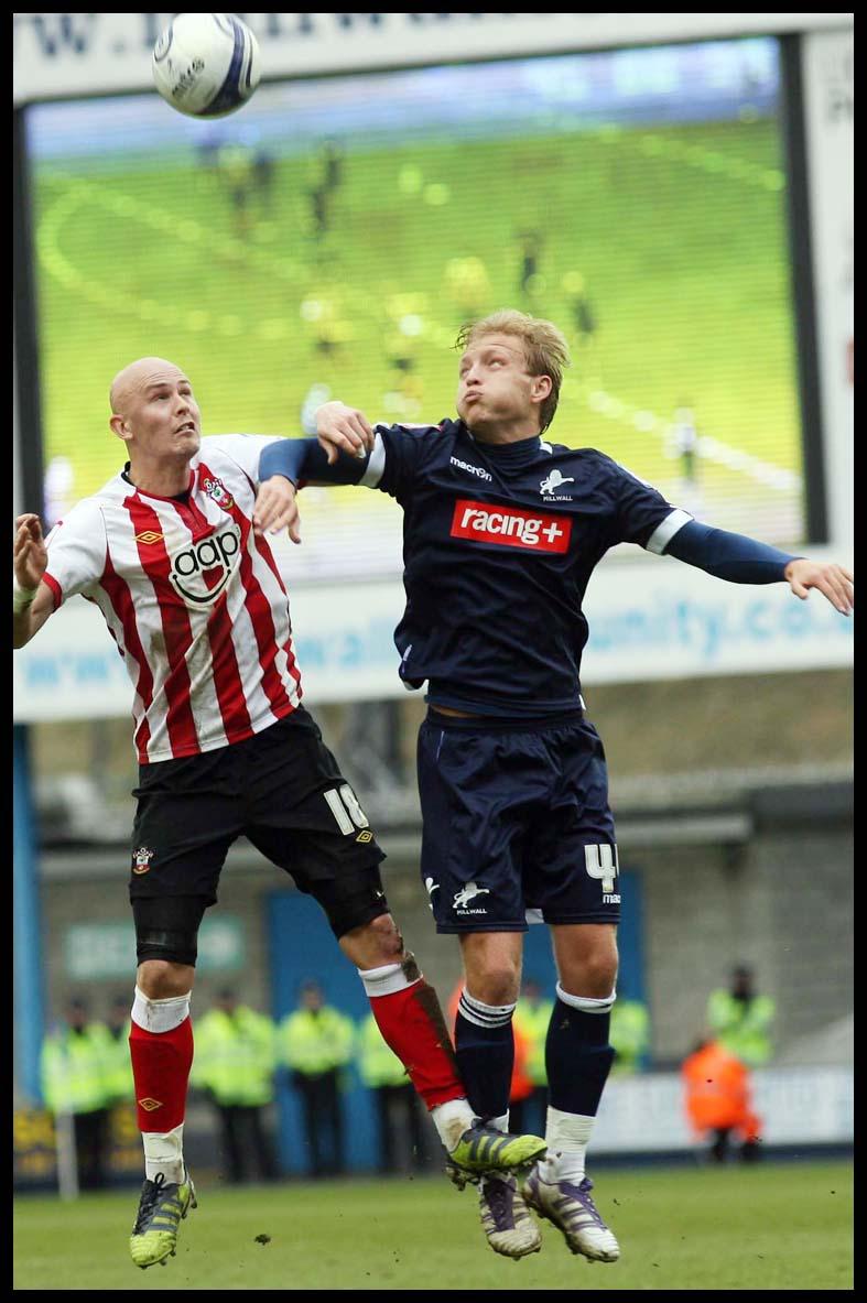 Picture from Millwall v Saints. The unauthorised downloading, copying, editing or distribution of this image is strictly prohibited.