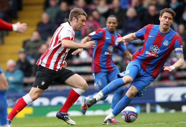 Pictures from the npower Championship match between Crystal Palace and Saints. The unauthorised downloading, copying, editing or distribution of this picture is strictly prohibited.
