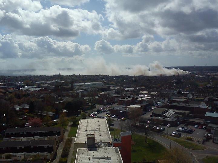 Readers' photos from the fire at Southampton Docks. Photograph by Lisa Turner.