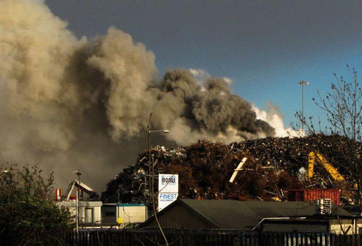 Readers' photos from the fire at Southampton Docks. Photograph by Katie Thompson.
