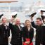 Darcey Bussell with officers from Azura.