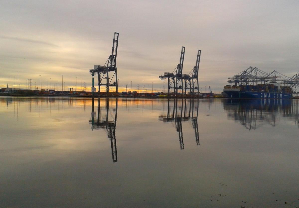Caught on Camera - July 10, 2012 - Southampton docks pictured from Eling by Daily Echo reader Julie Reynolds.