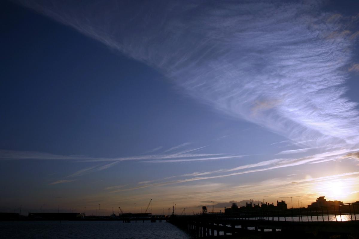 Caught on Camera - June 28, 2012 - The sun setting over Southampton docks, photographed by Daily Echo reader Martin Curtis.