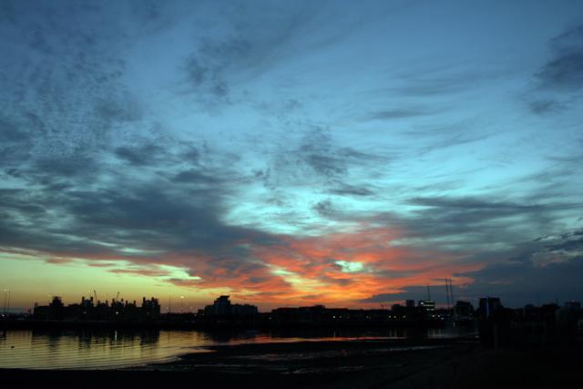Caught on Camera - July 11, 2012 - A fiery sunset over Southampton docks photographed by Daily Echo reader Martin Curtis.