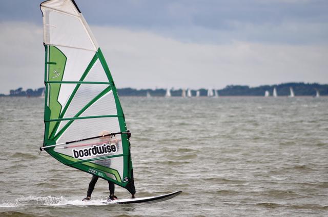 Caught on Camera - July 13, 2012 - A windsurfer on the Solent off Hill Head, by Daily Echo reader Lesley Stapley.