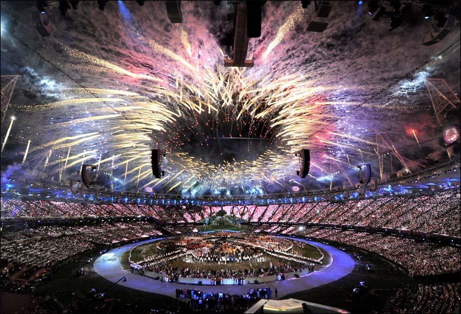 Pictures from the opening ceremony of the 2012 Olympic Games.