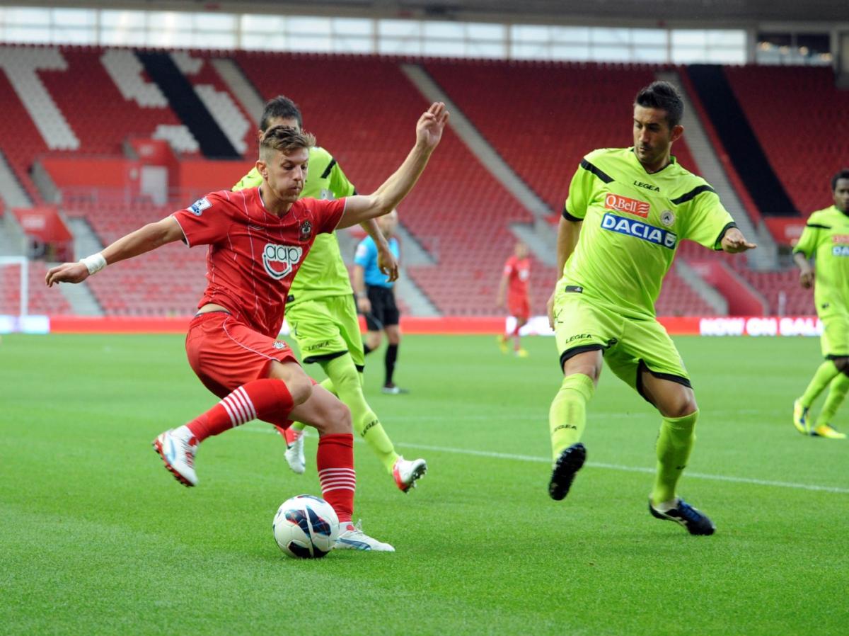 Picture from the Saints v Udinese pre-season friendly at St Mary's. The unauthorised downloading, copying, editing, or distribution of this image is strictly prohibited.