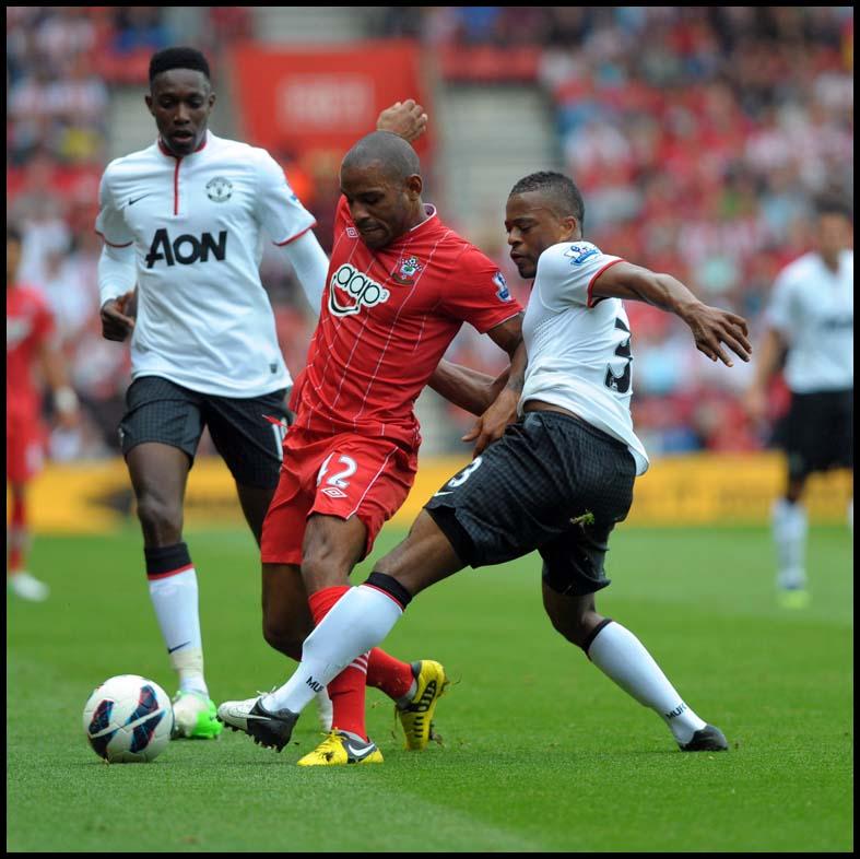 Picture from the Barclay's Premiership clash between Saints and Manchester United at St Mary's Stadium. The unauthorised downloading, editing, copying or distribution of this image is strictly prohibited.