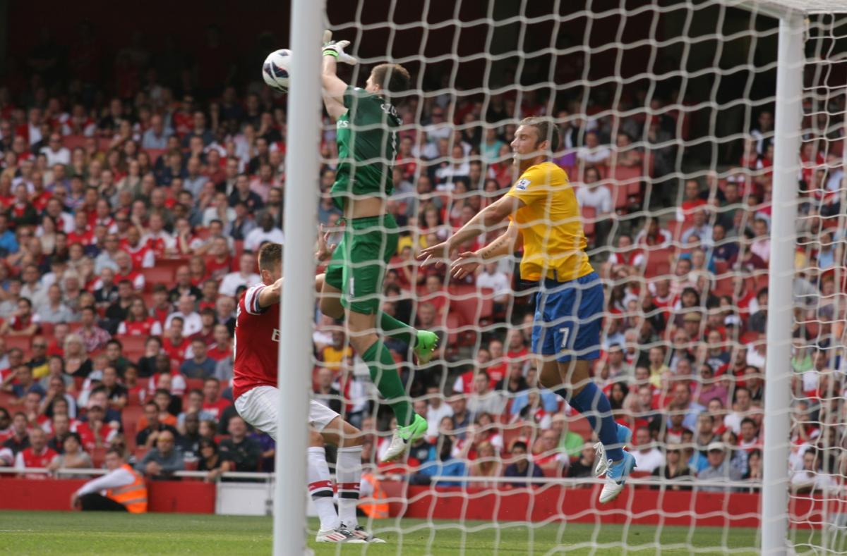 Picture from Arsenal v Saints at Emirates Stadium. The unauthorised downloading, copying, editing, or distribution of this image is strictly prohibited.
