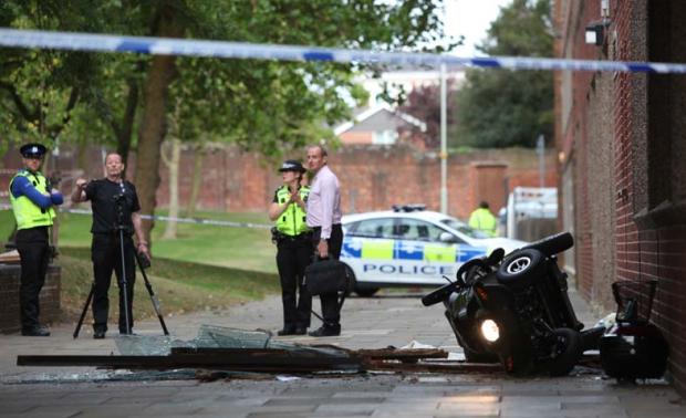 Mobility scooter rider dies after driving through glass wall and falling 12ft