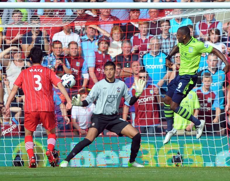 Saints v Aston Villa in the Premier League match at St Mary's Stadium. The unauthorised download, copying, editing, or distribution of this image is strictly prohibited.