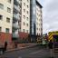 Scene of the blaze in West Park Road