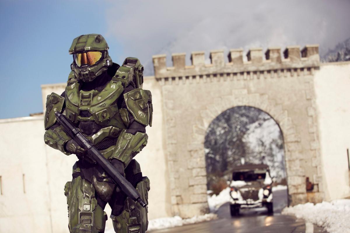 Master Chief pictured outside a Swiss Military Installation on the Liechtenstein border as part of Xbox 360’s Halo 4 launch experience, Tuesday 30thOctober.