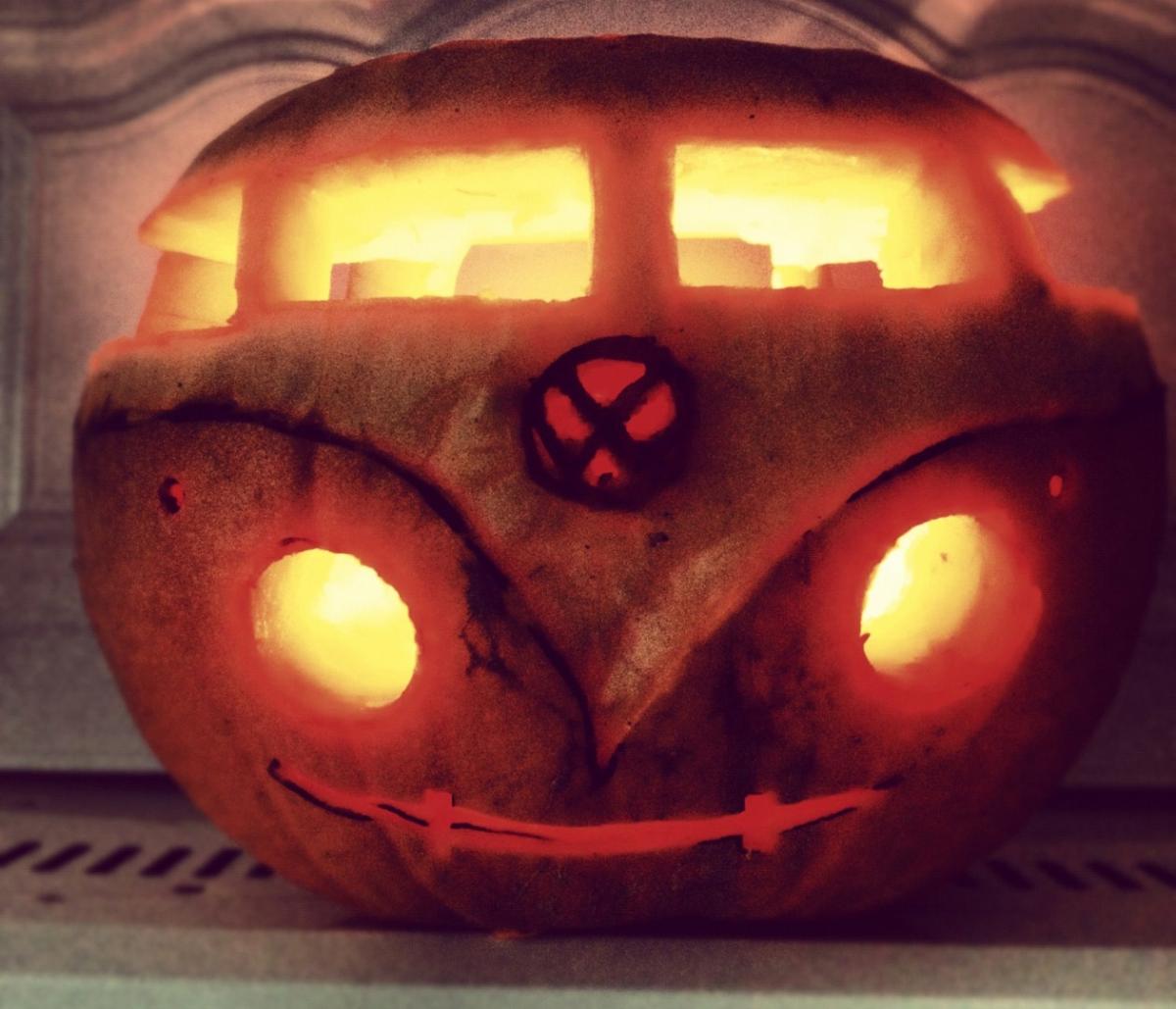 Spooky Pets and Little Horrors. Readers Picture. VW Pumpkin from Lee Harfield.