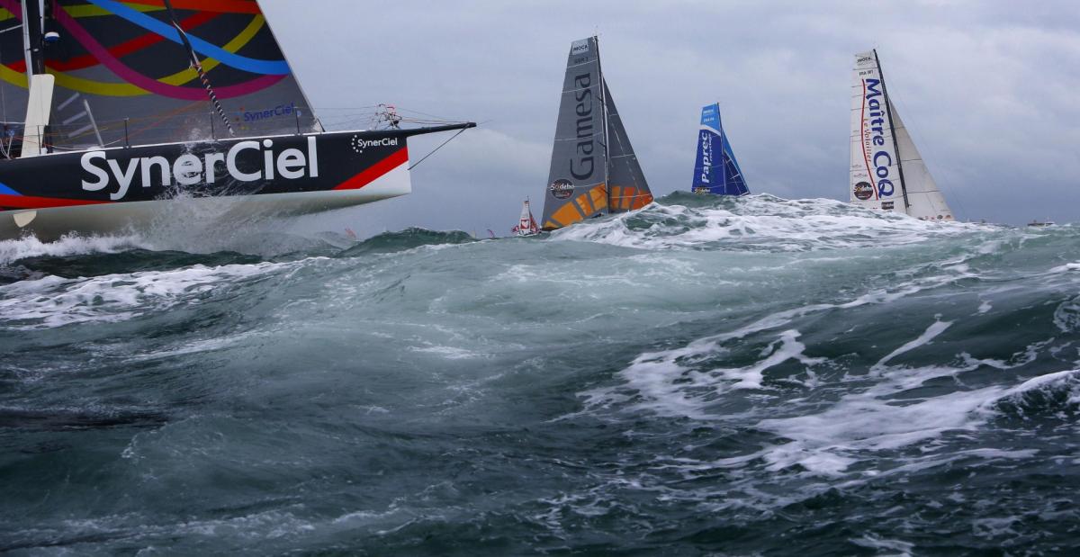 Picture from the Vendee round the world yacht race. © Chis Ison/PA Wire.