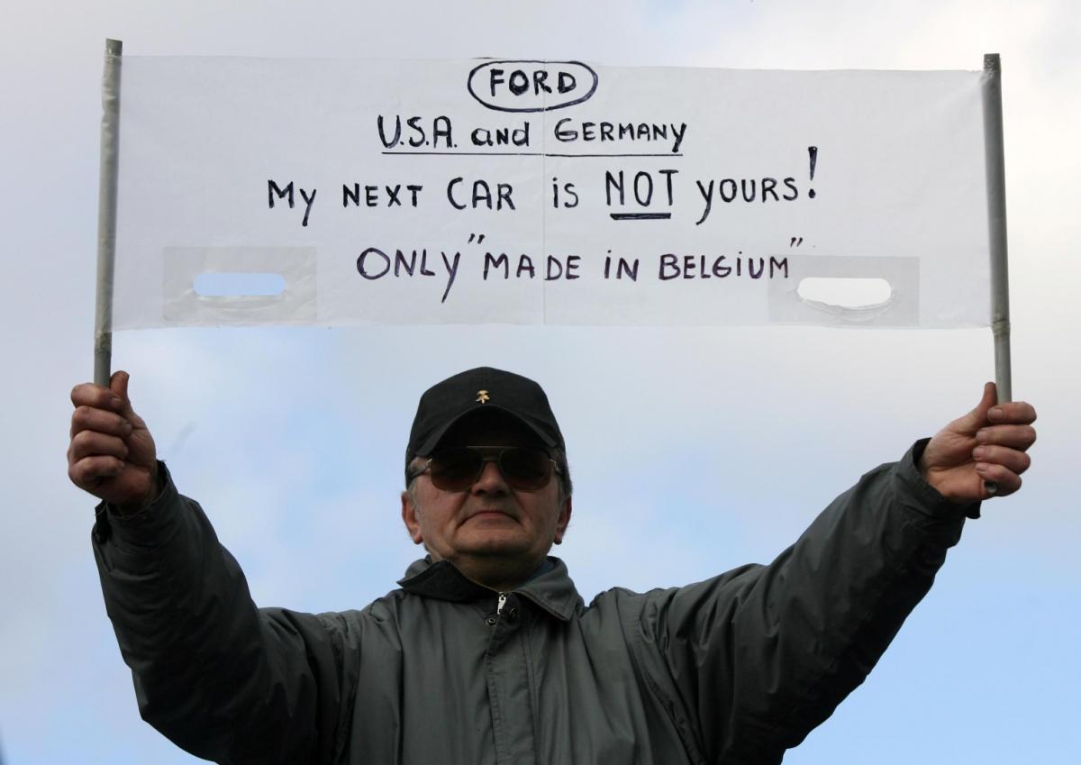 Picture from the Ford protest in Genk, Belgium.