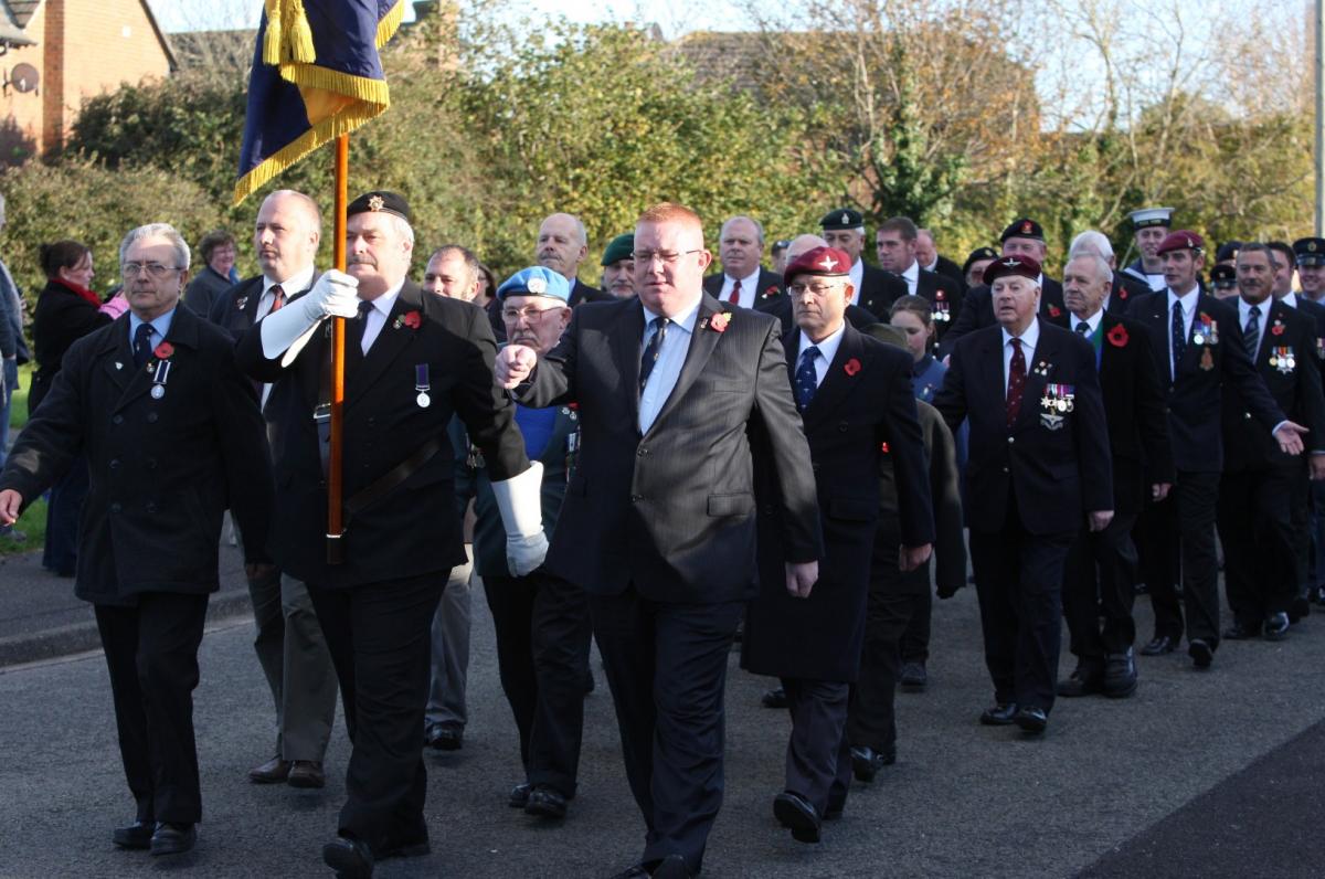 Pictures from the remembrance service in Fawley.