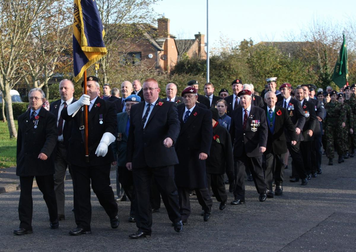 Pictures from the remembrance service in Fawley.