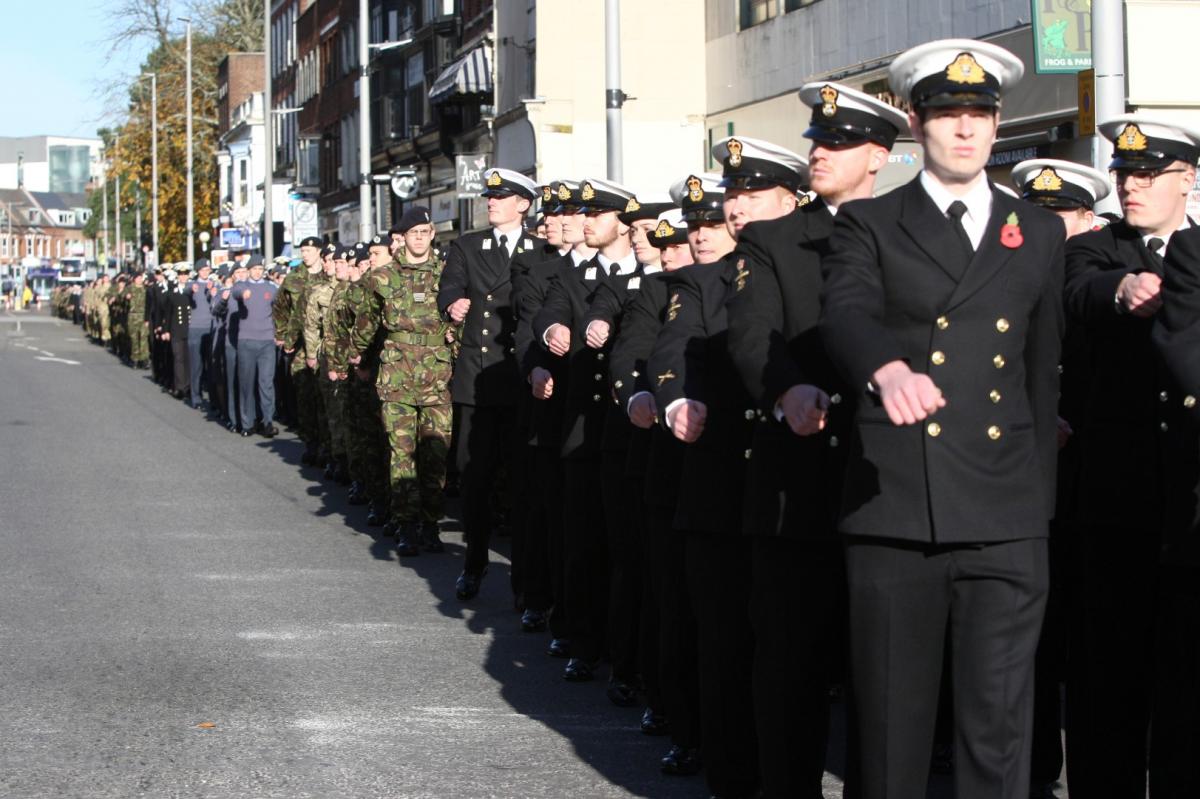 Picture from the remembrance service in Southampton.