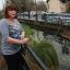 Julie Robertson at the scene of the crash