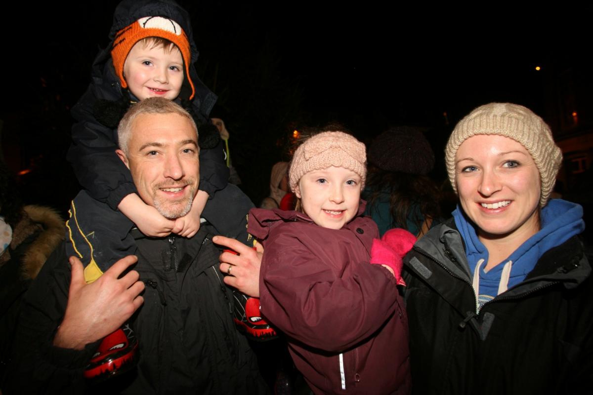 Christmas lights switch on in Romsey.