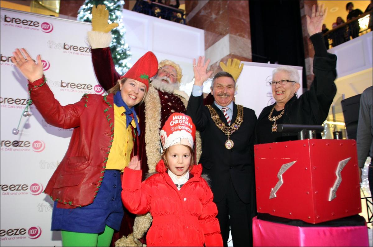 Picture from the launch of Christmas in Southampton city centre.