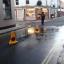 Road cracks open in town centre