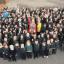 Thornhill Primary School pupils and teachers celebrate.