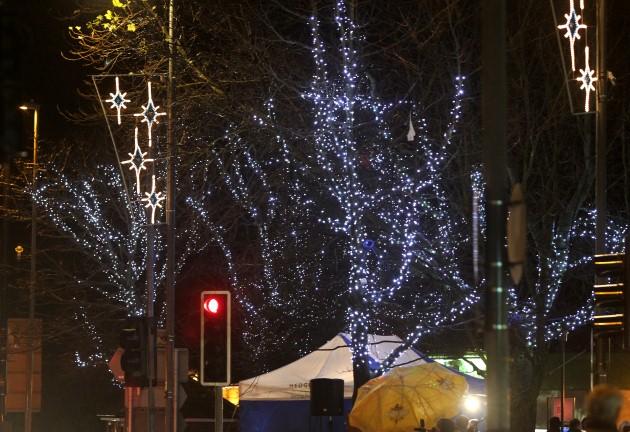 Picture from the Hedge End Christmas lights switch on.