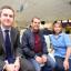 James Montgomery, patient Jason Richardson (centre), and Jane Bates.