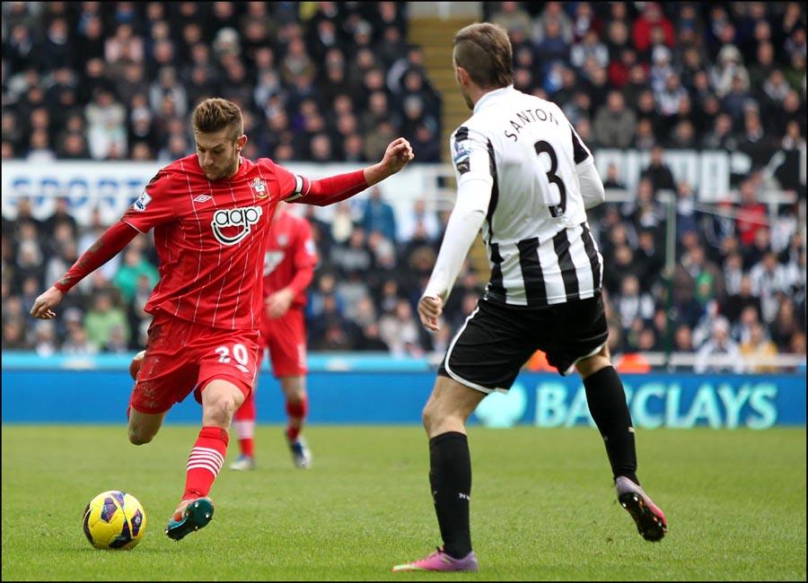 Images from the Premier League match between Newcastle United and Saints. The unauthorised downloading, copying, editing, or distribution of this image is strictly prohibited.